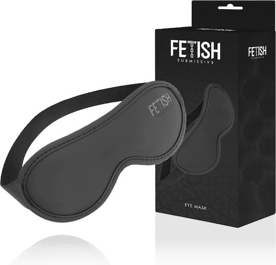 Fetish Submissive Leather Ii Vegan BDSM Μάσκα σε Μαύρο Χρώμα