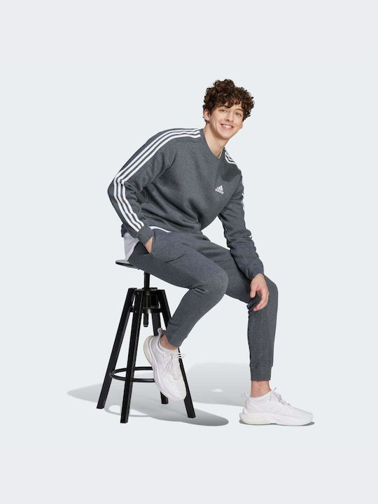 adidas Essentials Φούτερ Fleece Γκρι