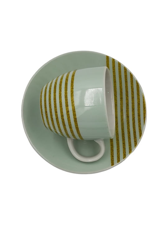 Bohemia House Set Tassen Kaffee aus Porzellan Braun 6Stück