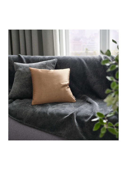 Gofis Home Nimbus Ριχτάρι Πολυθρόνας Ζακάρ 180x180εκ. Γκρι