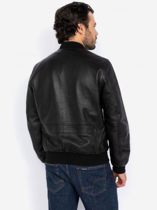 Schott NYC Men's Winter Leather Jacket Black