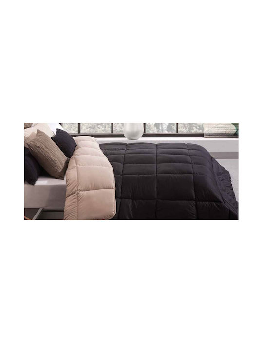 Manterol Casa Duvet Queen 220x220cm Black/beige