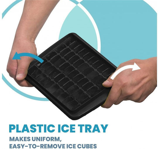 Aj Ice Cube Tray Cube Silicone 55 Slots with Lid Black AJ-RBKTJR002-BK