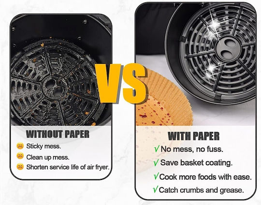 Aj WP Non-stick Papers for Air Fryer 23x23cm 50 Pieces