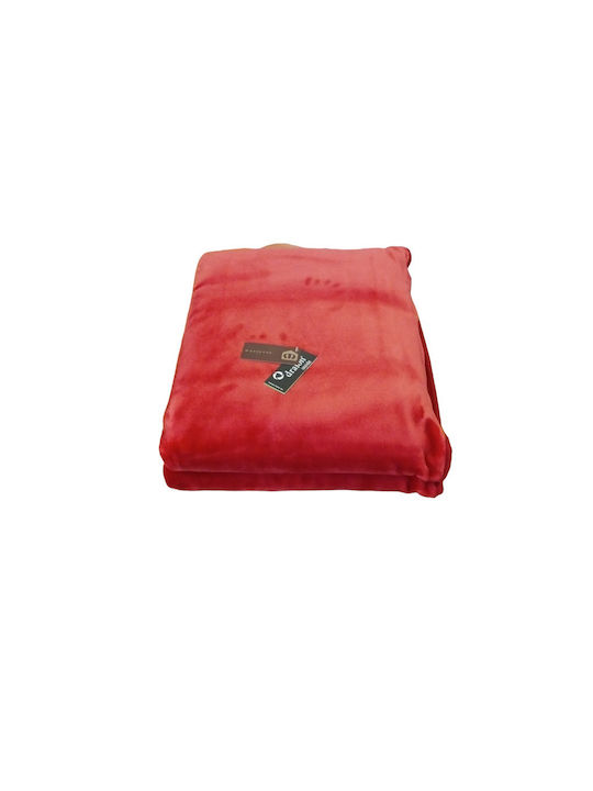 Manterol Casa Polo Color Velvet Blanket Double 220x240cm Melitzani