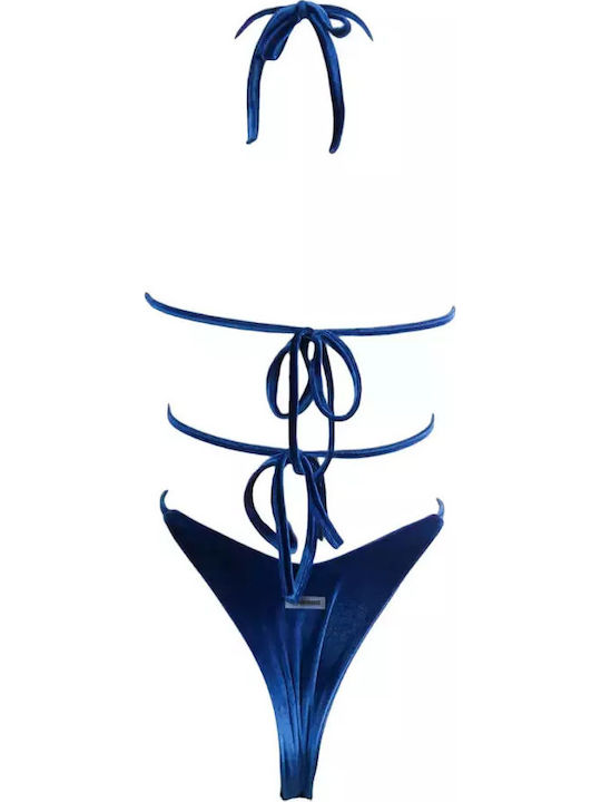 Set Bikini Triunghi & Brazilia Albastru