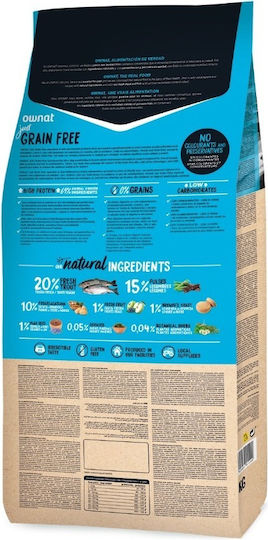Ownat Just Grain Free 14kg Dry Food Grain-Free & Gluten-Free for Adult Dogs with Trout