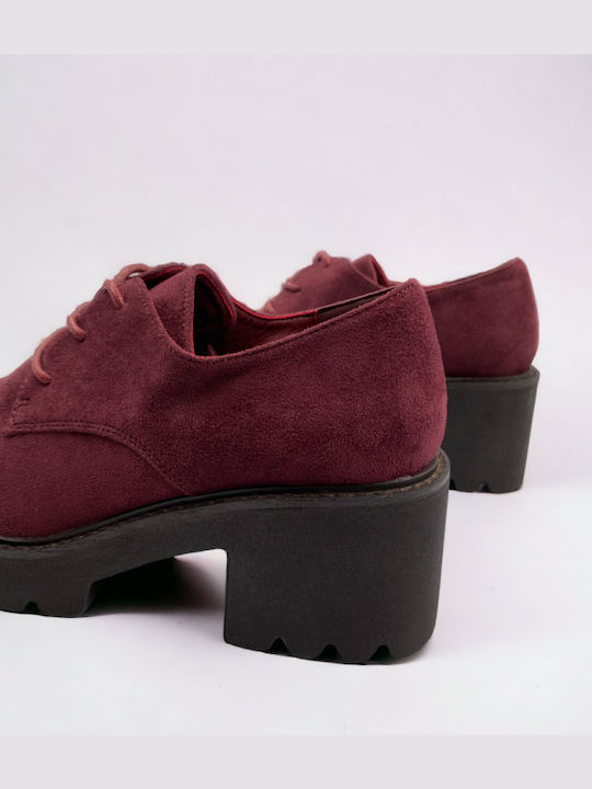 Step Shop Suede Women's Ankle Boots Burgundy