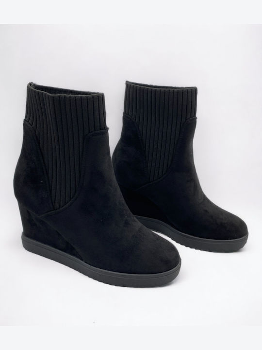 Step Shop Suede Women's Ankle Boots Black