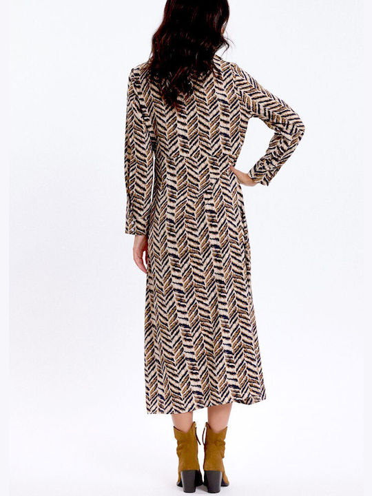 Cuca All Day Midi Dress Beige