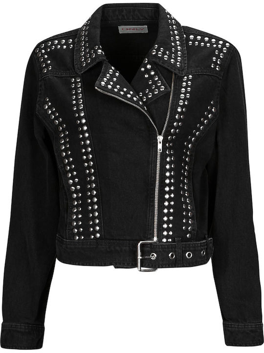 Damen Bikerjacke Schwarz