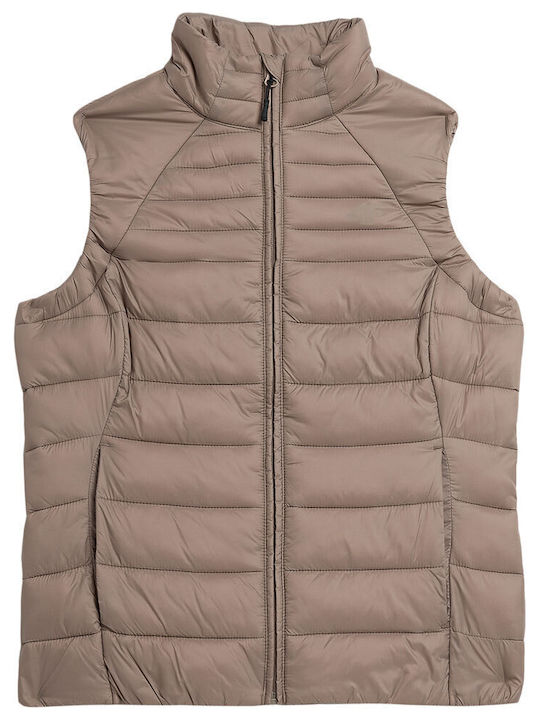 Kurz Damen Ärmellos Puffer Jacke für Winter Coffee.