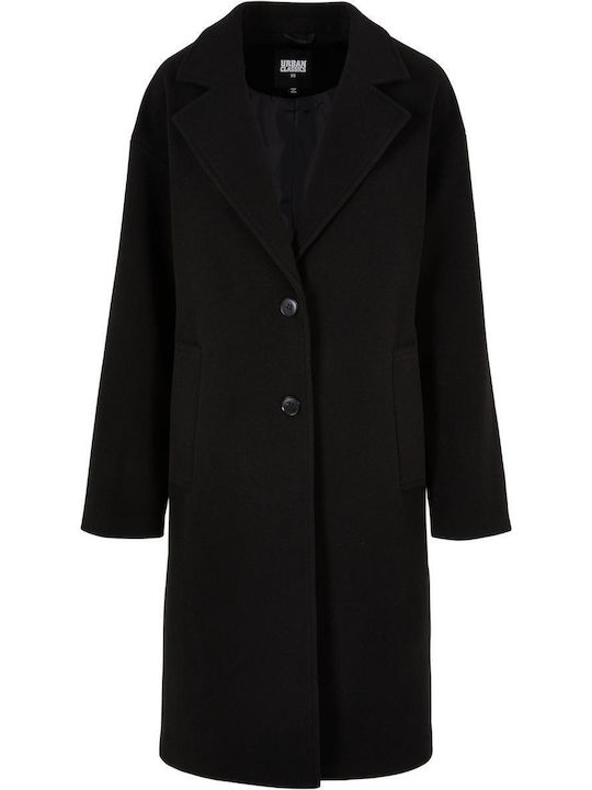 Lang Damen Puffer Jacke für Winter Schwarz