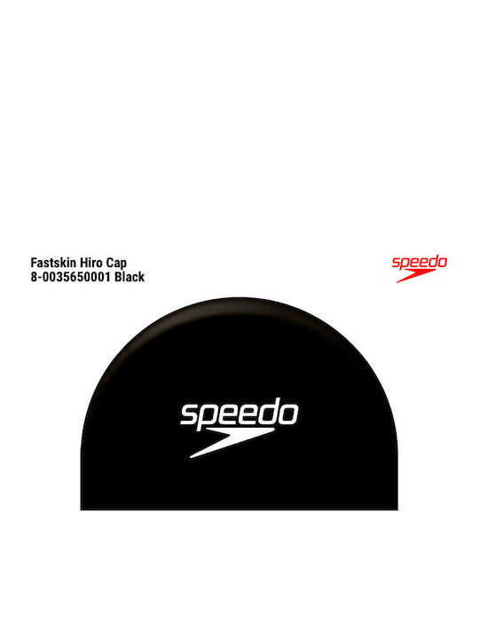 Speedo Hiro Σκουφάκι Κολύμβησης Ενηλίκων από Σιλικόνη Μαύρο