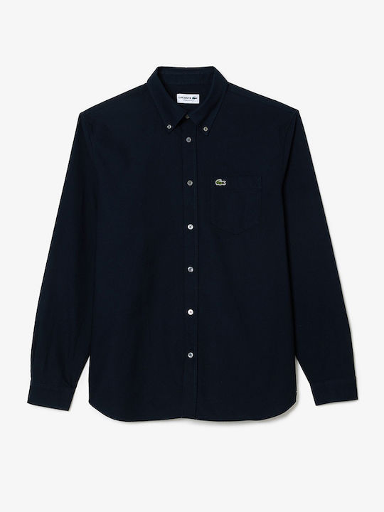 Long-sleeved Denim Shirt Navy Blue