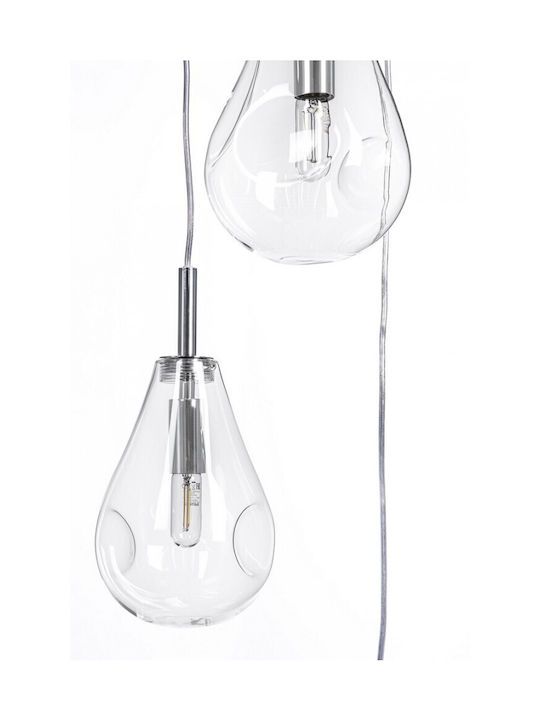 Bizzotto Reflect Pendant Light Three-Light for Socket E14, E.14 Silver