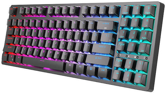 Royal Kludge RK92 Fără fir Gaming Tastatură Mecanică cu Custom Brown comutatoare și iluminare RGB (Engleză US)
