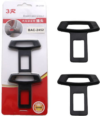 Seat Belt Buckle Alarm Stopper Black