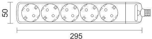 Spot Light Power Strip 5 Positions with Switch without Cable