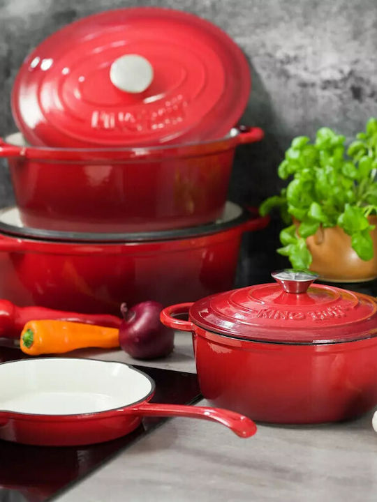 KING Hoff Dutch Oven Oval Cast Iron 33x26cm 1pcs