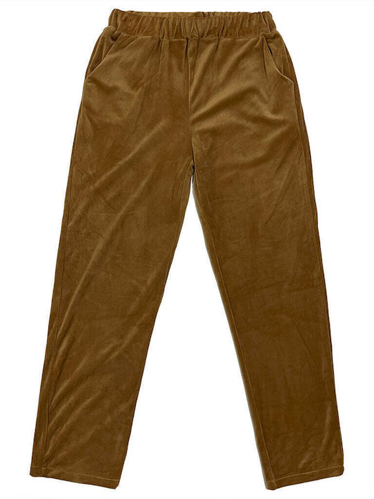 Jogginganzug Samt Tabac Braun