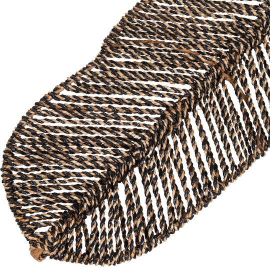 HomeMarkt Wall Decor Black Made of Wicker Material 78x30cm