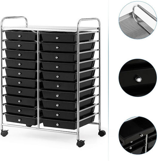 Storage Drawer from Metal and Plastic 63x37x87 cm