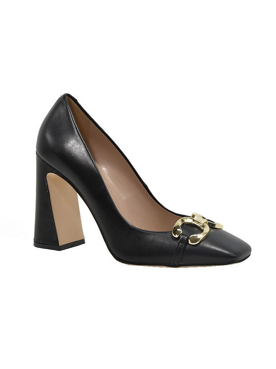 Fardoulis Leather Black Heels