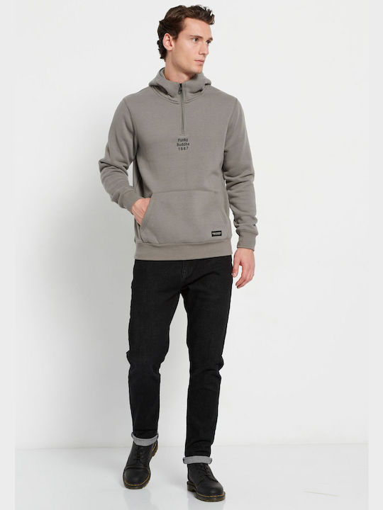 Funky Buddha Herren Sweatshirt mit Kapuze Braun