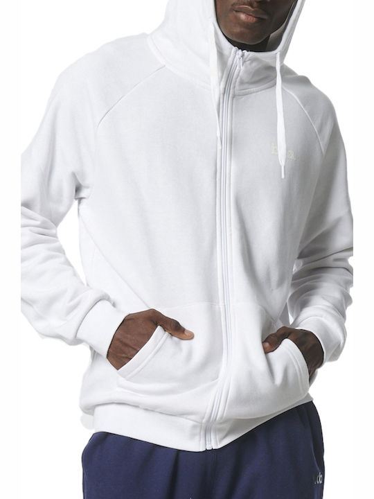 Sweatshirt Fleece with Hood White