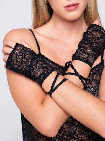 Luna Mănuși sexy Negre