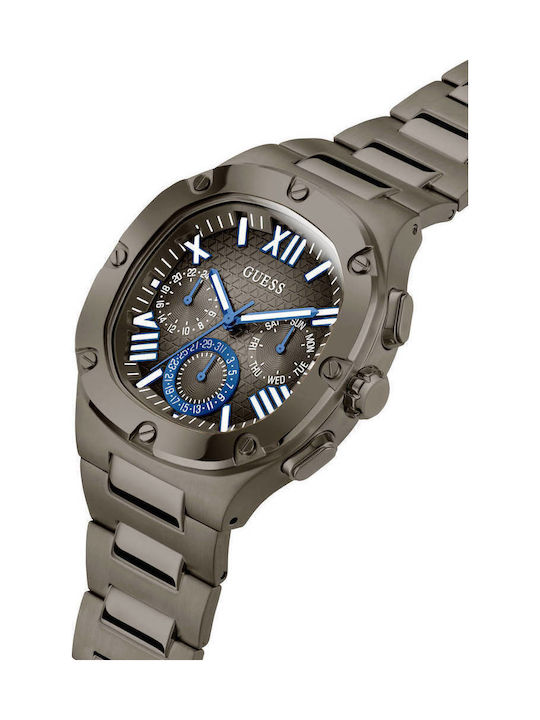 Guess Headline Men's Watch 42mm Battery with Gray Metal Bracelet