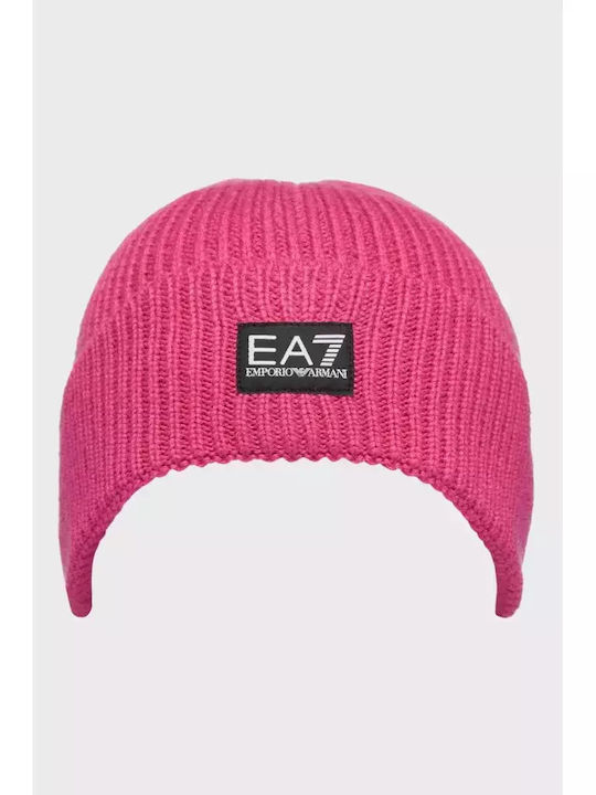 Emporio Armani Knitted Beanie Cap Pink