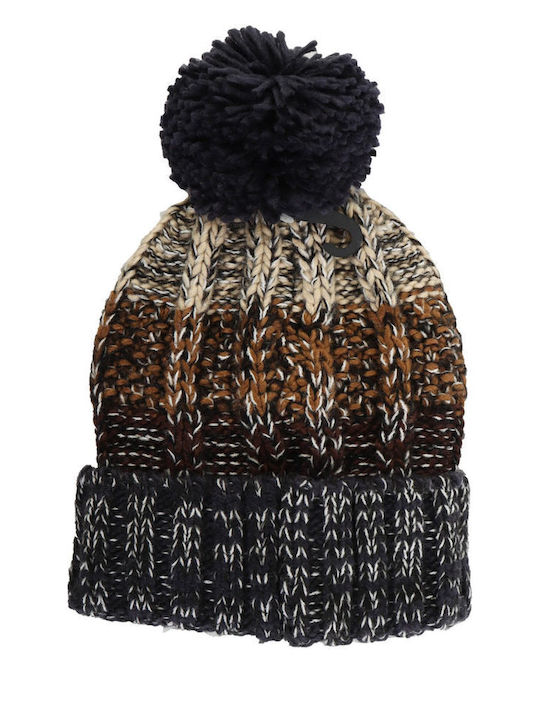 Knitted Beanie Cap Brown