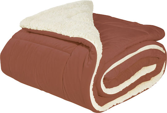 Das Home Κουβερτοπάπλωμα με Γέμιση Hollowfiber Μονό 160x240εκ. 1173 Κεραμιδί 11 togs