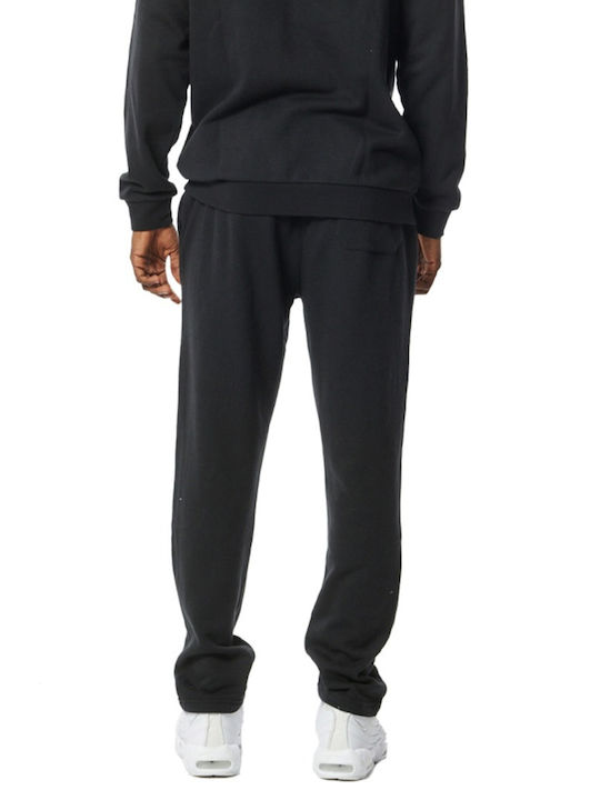 Body Action Men's Fleece Sweatpants with Rubber Black