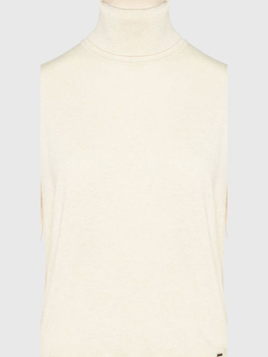 Women's Long Sleeve Sweater Cotton Turtleneck Sugar