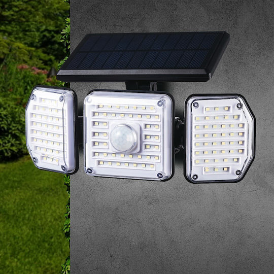 Maclean Energy Waterproof Solar LED Floodlight 4W Natural White 4000K with Motion Sensor IP65