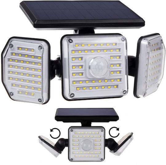 Maclean Energy Waterproof Solar LED Floodlight 4W Natural White 4000K with Motion Sensor IP65
