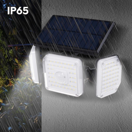 Maclean Energy Waterproof Solar LED Floodlight 4W Natural White 4000K with Motion Sensor IP65
