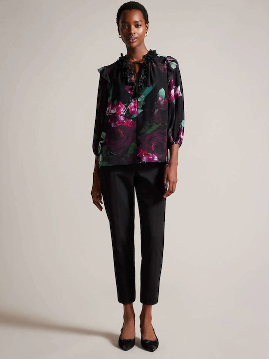 Ted Baker Women's Blouse with 3/4 Sleeve Black