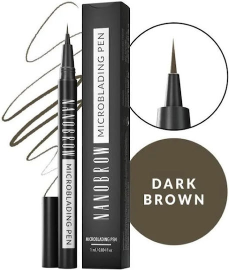 Nanobrow Μολύβι για Φρύδια Dark Brown (#1B1B1B) 1ml