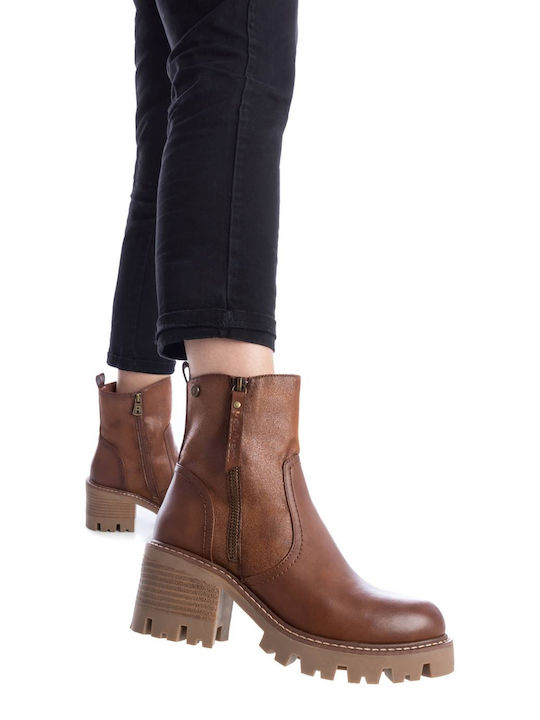 Refresh Women's Ankle Boots with Medium Heel Brown