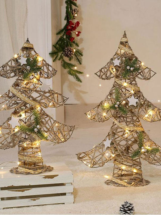 Christmas Decorative Illuminated Tree Adorned Bronze