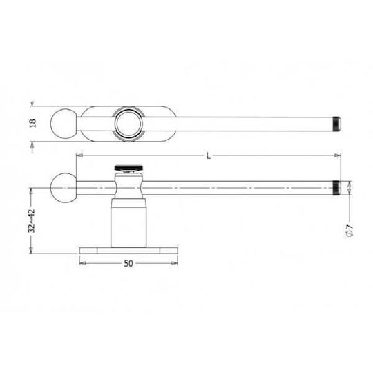 Cleverlok Türgriff 200mm Silber