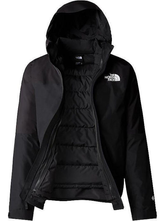 3 in 1 Winter Jacket Waterproof and Windproof Black