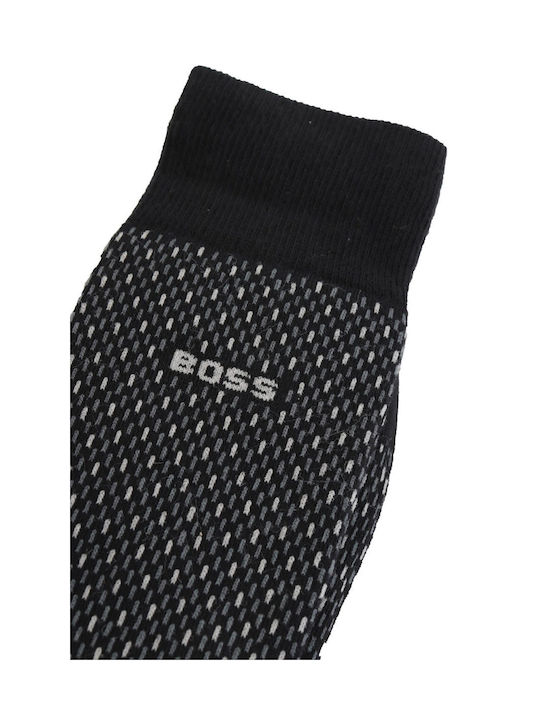 Boss Ανδρικές Μονόχρωμες Κάλτσες Μαύρες 2Pack