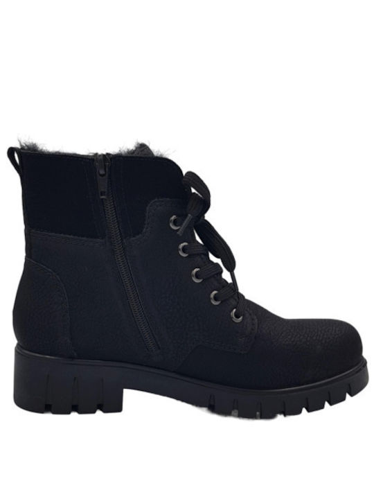 Rieker Women's Combat Boots Black