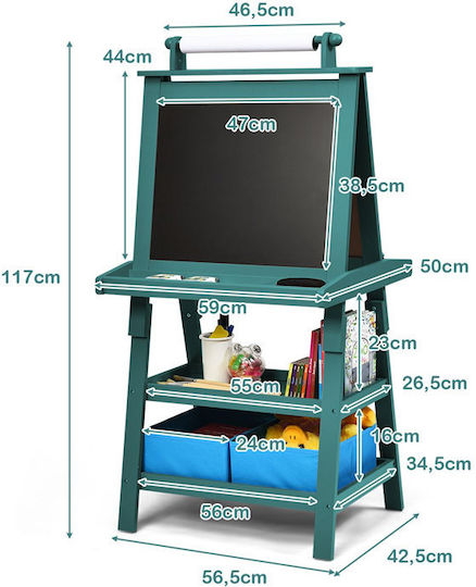 Costway Kids Blackboard 50x117cm