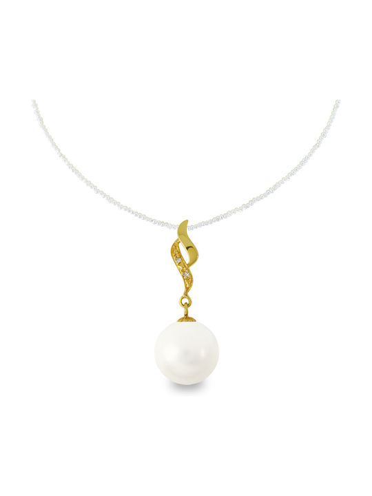 Margaritari Charm from Gold 18k with Pearls